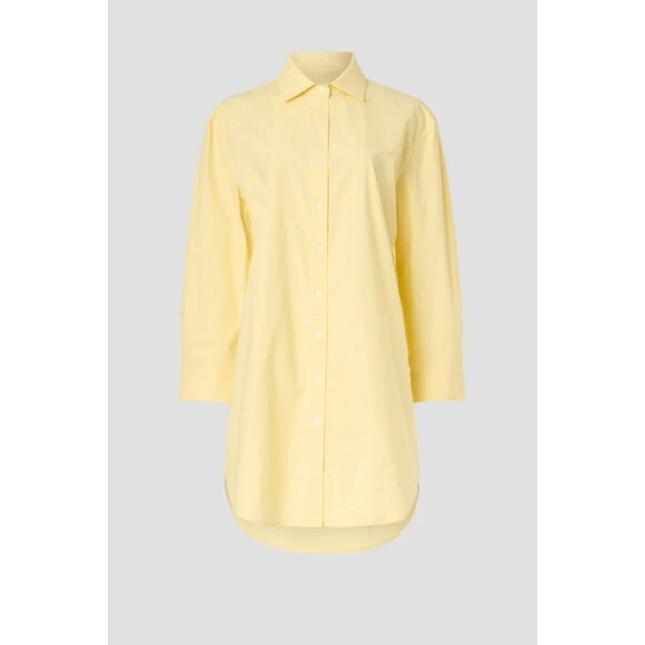 Saunders Yellow Oversized Mini Shirt Dress Size 4 Designer Women’s Casual Style - Picture 6 of 15